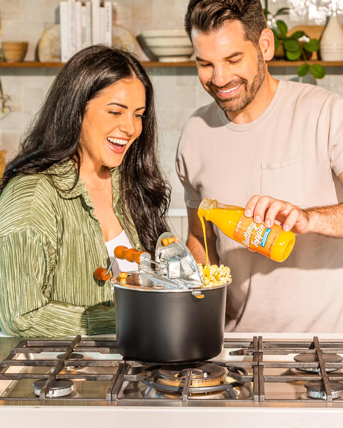 Franklin's Gourmet Popcorn Popper - 6 Quarts Original Stovepop Popcorn Maker - Delicious & Healthy Movie Theater Popcorn - Homemade Popcorn Machine Just Like the Movies