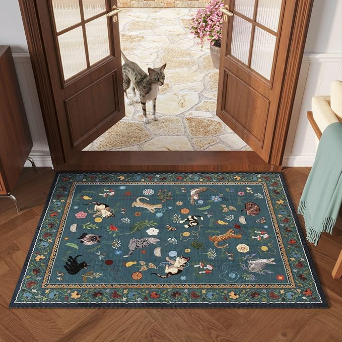 Tapete Rugcomf 2x3 pies Boho Lavable Antideslizante miniatura 2