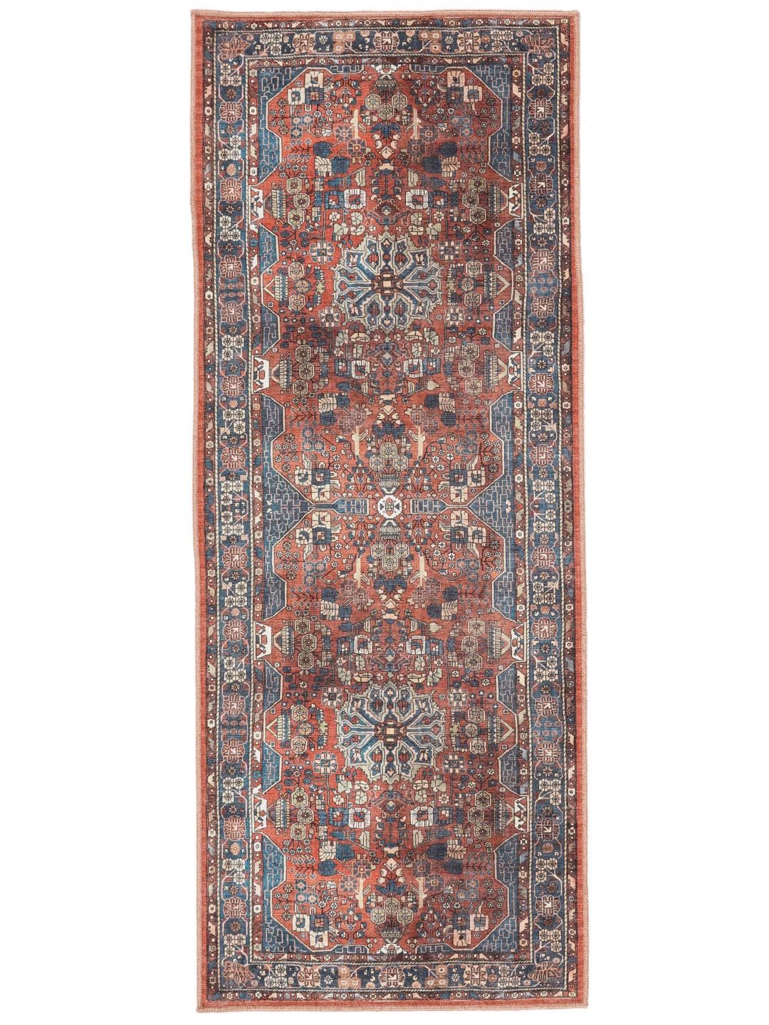 RugVista Galaxy Oriental Alfombra, 80 x 200 cm, Óxido/Azul