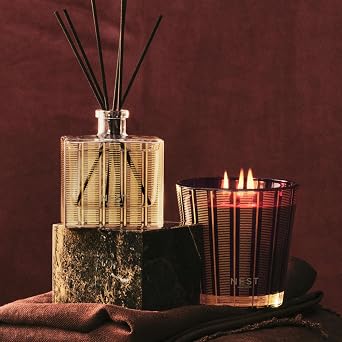 NEST New York Scented 3-Wick Candle, Autumn Plum - 21.2 oz - Up to 100-Hour Burn Time - Reusable Glass Vessel