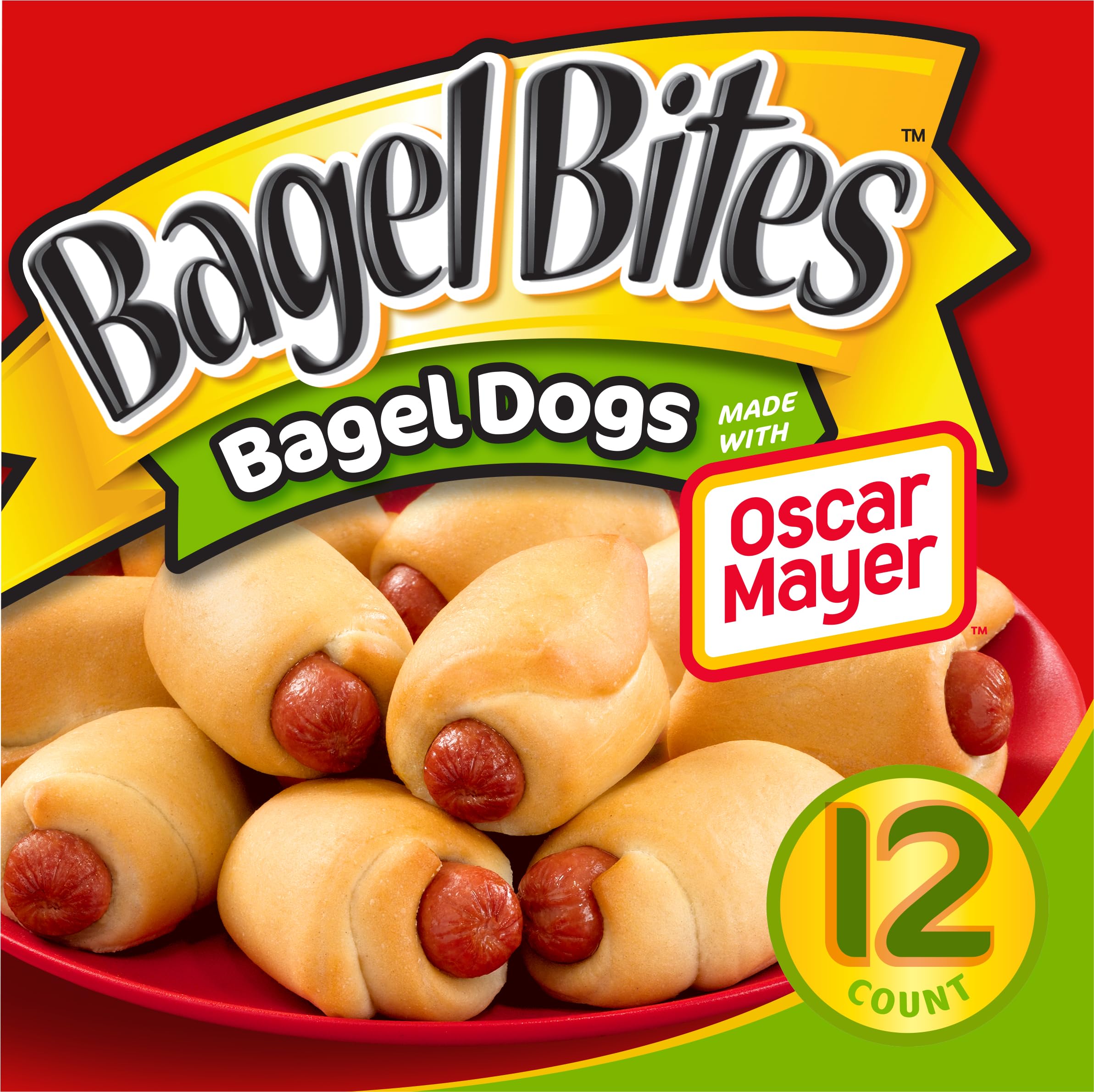 Bagel Bites Bagel Dogs with Oscar Mayer Frozen Snacks, 12 ct Box