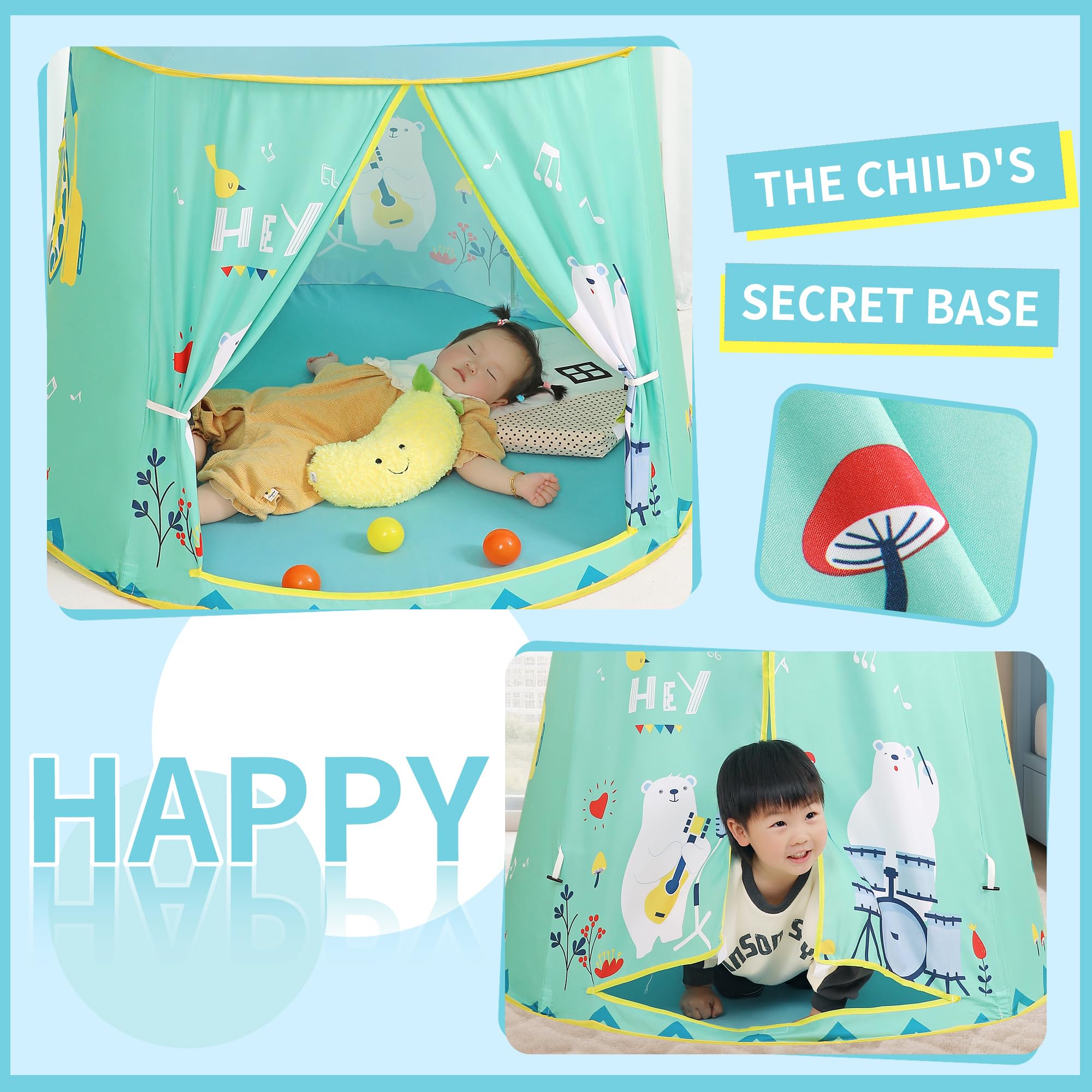 Tenda da gioco tenda per bambini per interni ed esterni, tenda da gioco per bambini, tenda castello principessa principe, tenda pop-up portatile indiana, tenda Tipi, cameretta dei bambini casetta