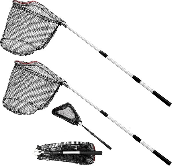 ZENFUN 2-pack fiskenät med teleskophandtag