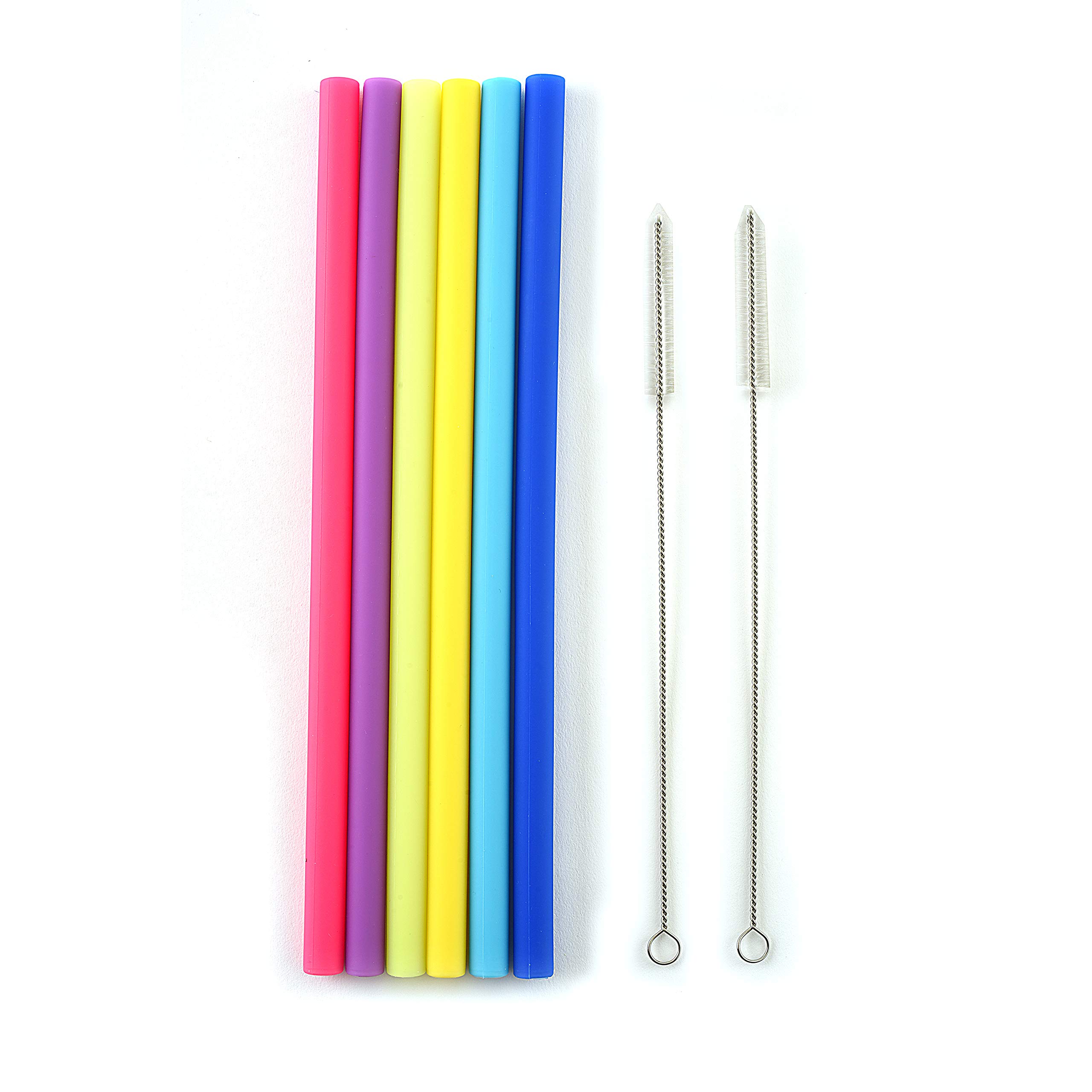 2本のストロークリーニングブラシを備えたジャンボマグ（10）用の11インチフレキシブルストロー Mugs N Coffee 11