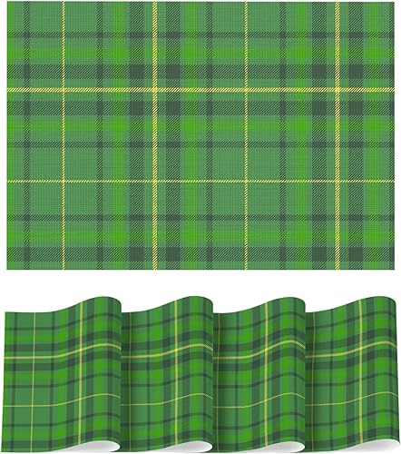 Miniatura 9 de Artoid Mode Manteles Individuales de Vinilo a Cuadros Buffalo Juego de 4, 12x18 Pulgadas Lavables Antideslizantes Resistentes al Calor Manteles de