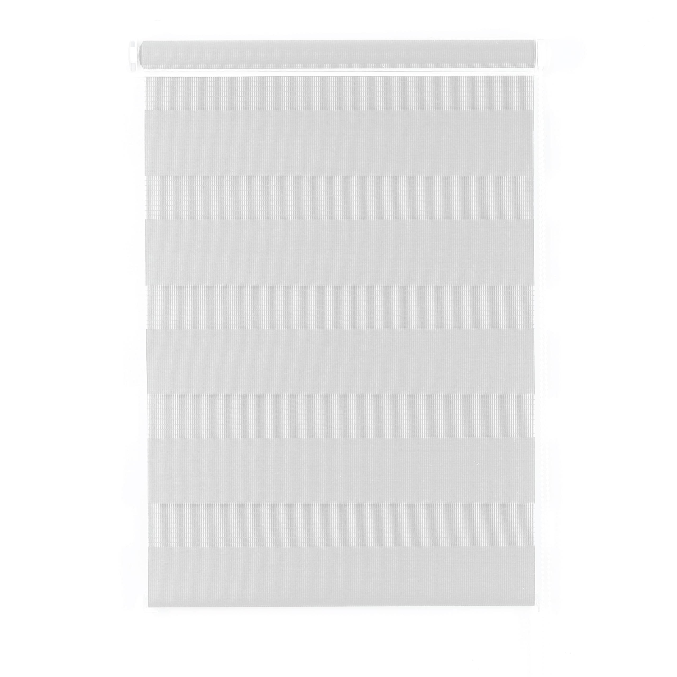 Apex Furnishings Zebra Day and Night Blinds Dual Layer Fabric Opaque & Translucent Easy Fit Zebra Blind for Windows and Door White Roller Blinds (94cm X 165cm)