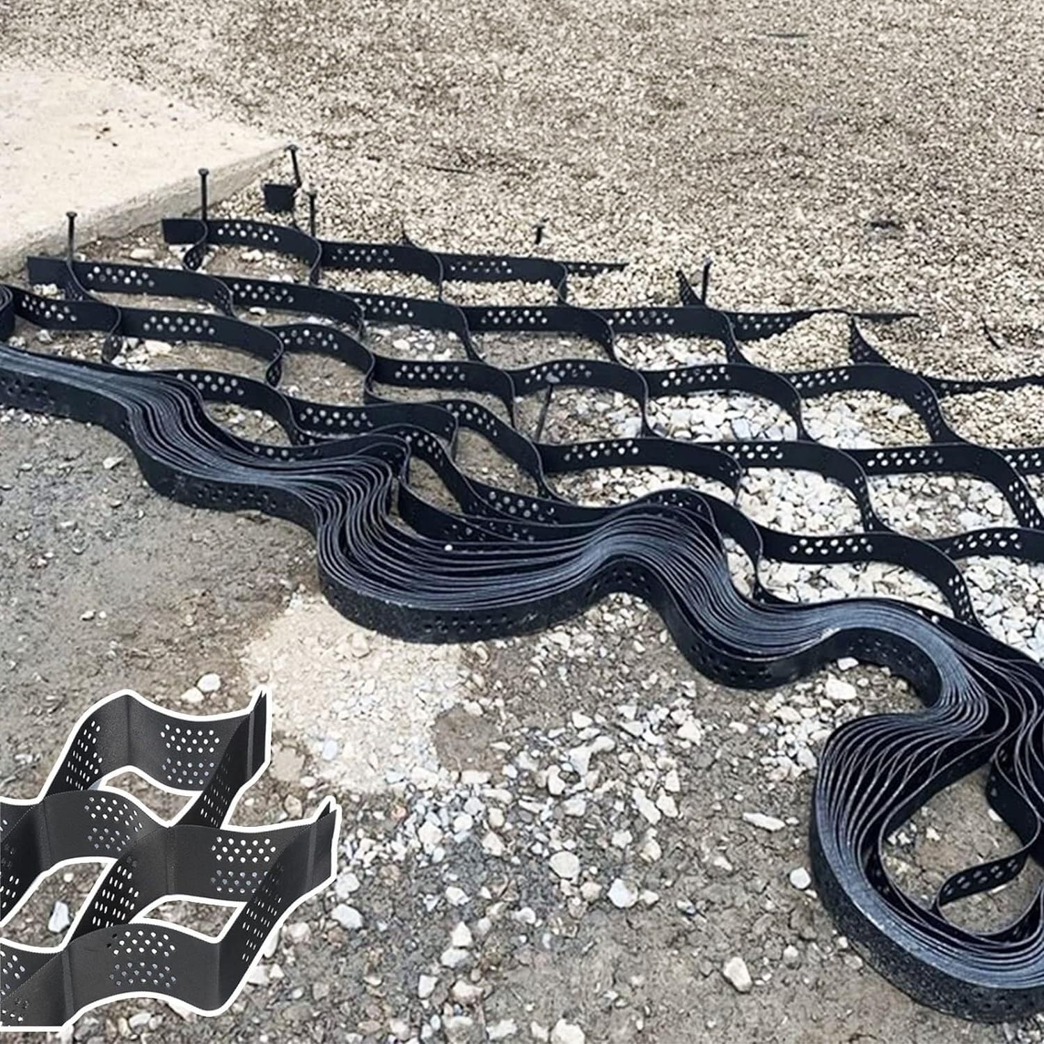 Géogrille de contrôle de l'érosion de la boue pour un parking de jardin propre et stable