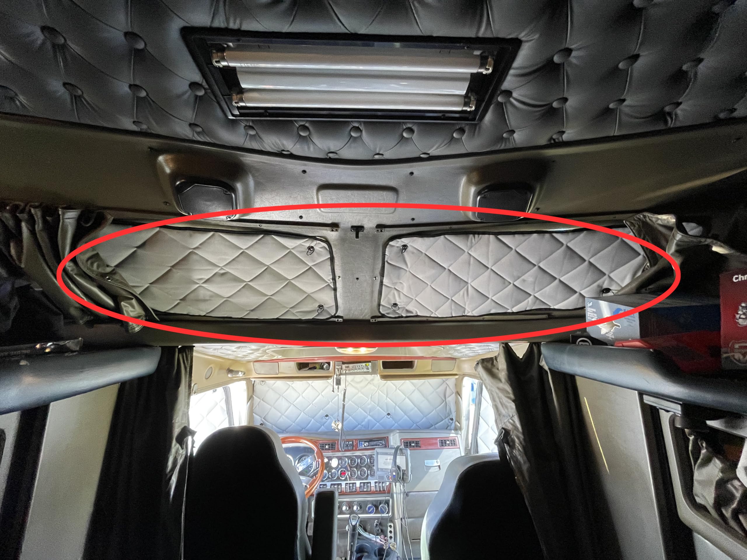 KW Sleeper Sunroof ZenEclipse® Insulated Blackout Window Cover Fits Kenworth W900 (Set of 2)