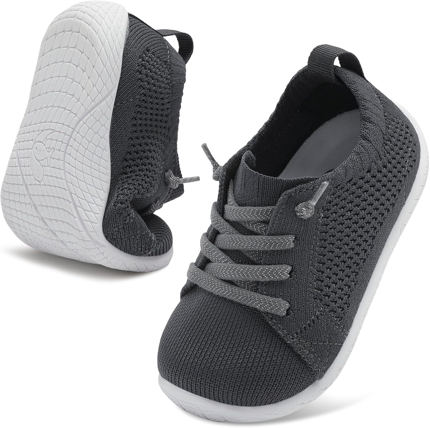 LeIsfIt Toddler Walking Shoes Boys Girls Slip-On Barefoot Shoes Kids Breathable Sneakers Non-Slip Lightweight Tennis Shoe