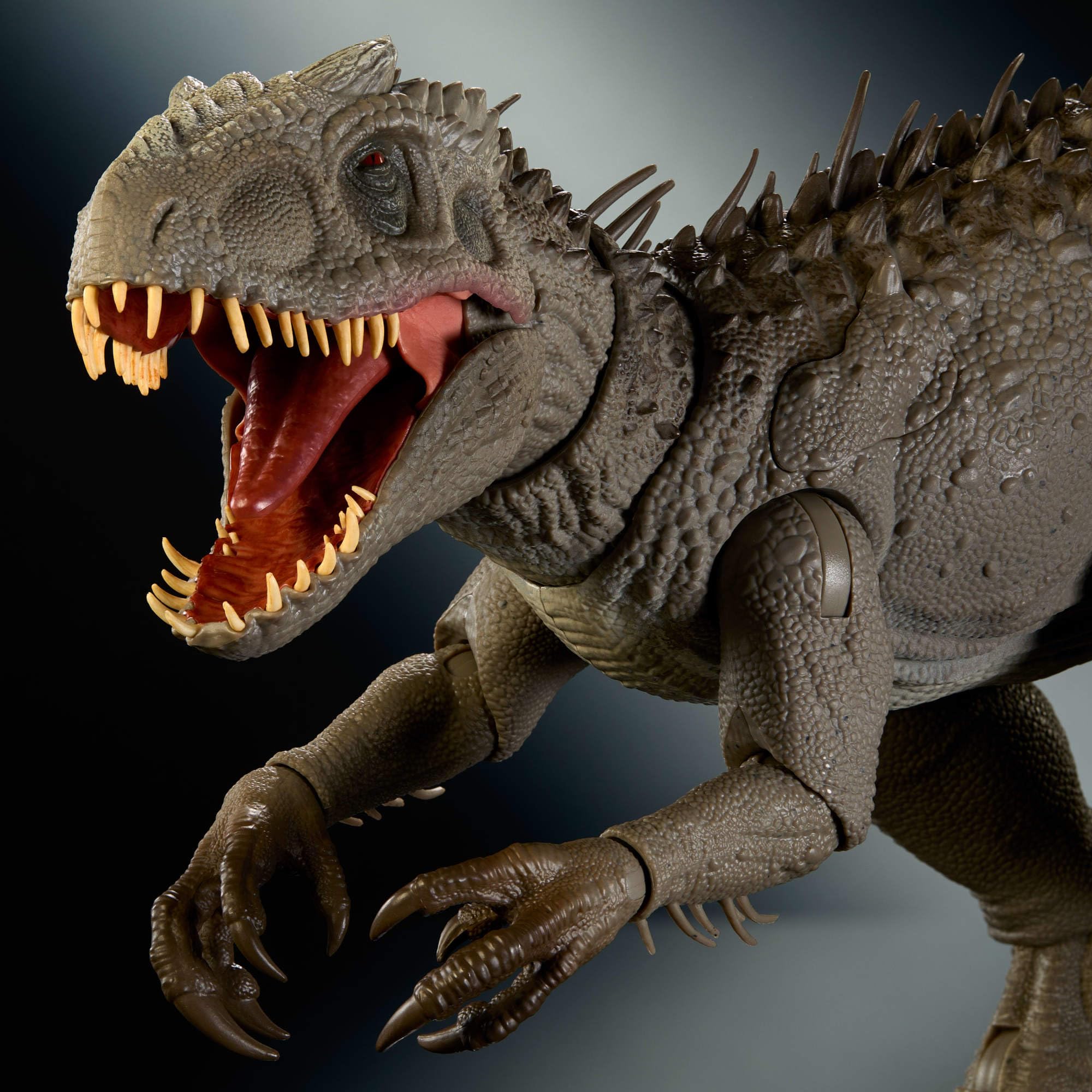 Jurassic World Hammond Collection Indominus Rex Deluxe Bewegliche Actionfigur groß, austauschbare Krallen und Ortungsimplantat, JKG98 | Große bewegliche Figur, austauschbare Krallen und Trailing-Implantat, JKG98