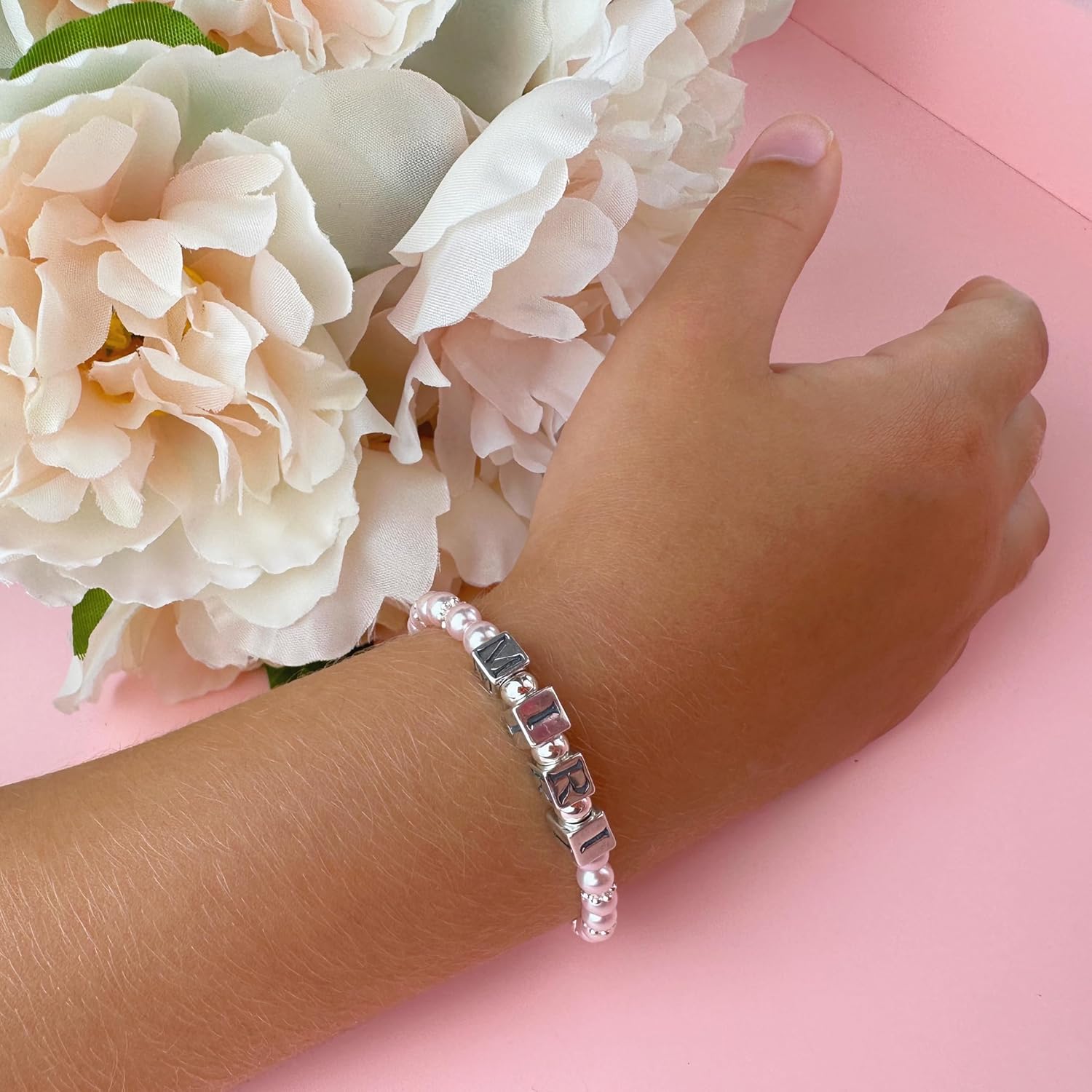 Baby Crystals Customized Name Bracelets for Girls and Boys, Sterling silver Jewelry, Alphabet Letter Charm Bracelet Personalized Baby Gifts, Birthday Gift for Women, Newborn, infant Toddler, Teen - Image 5