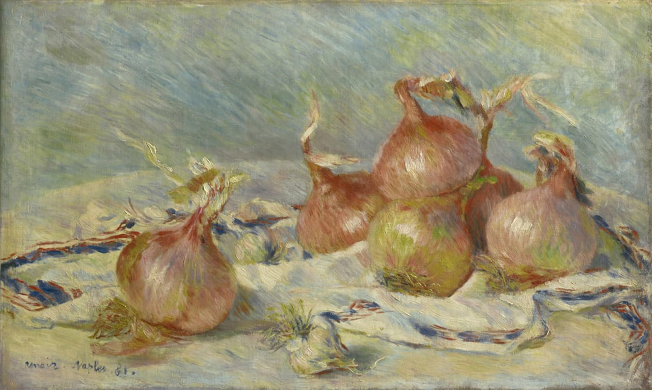 SERENDIPITP Vintage Wall Art Canvas Nordic Poster Canvas Print Picture the Onions by Pierre Auguste Renoir Wall Art Poster for Home Decor 60x90cm
