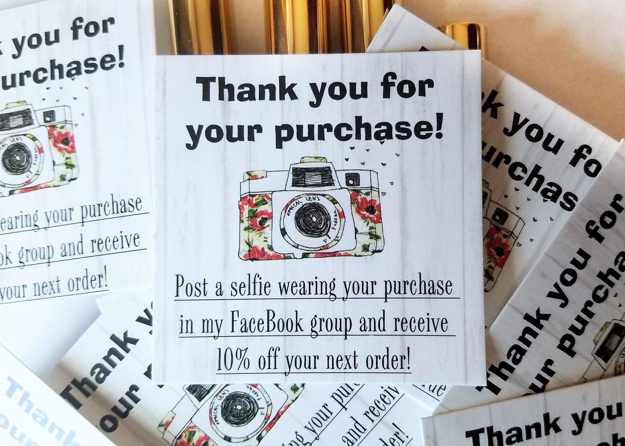 Post A Selfie Cards for Direct Sales Packages | Package of 50 | MLM LipSense by SeneGence, LuLaRoe, Paparazzi, Younique, Avon, Mary Kay