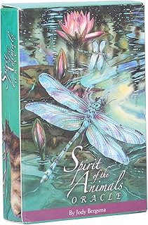 Dawwoti Oracle Cards Tarot, 52-card Mystic Fate Forecasting Divination Fortunetelling Card Deck and Guidebook Small English Sacred Animal Spirit Deck Dimension Cards for Family Entertainment