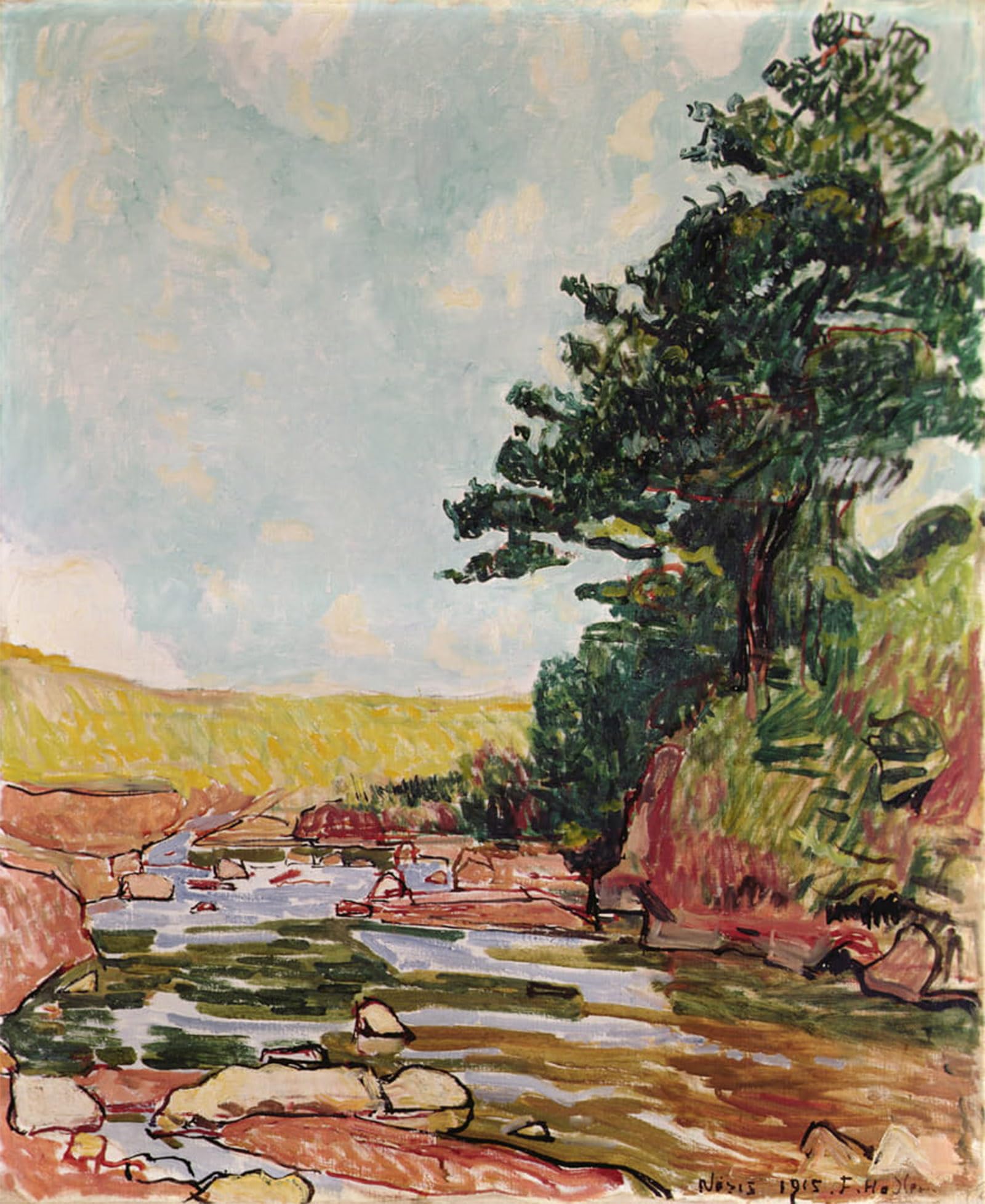 ARTXLXXBN Famous Print Painting Colorful Art Print Neris by Ferdinand Hodler Canvas Art Decorations for Home Decor 60x90cm
