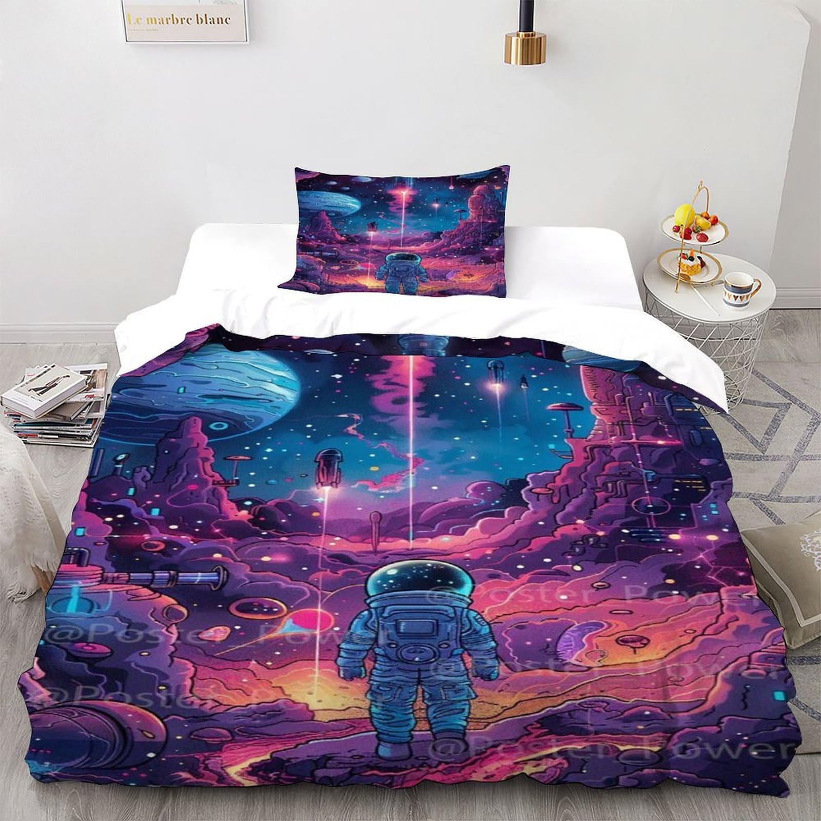 Housse de couette astronaute ciel étoilé le cadeau d'anniversaire idéal pour enfant