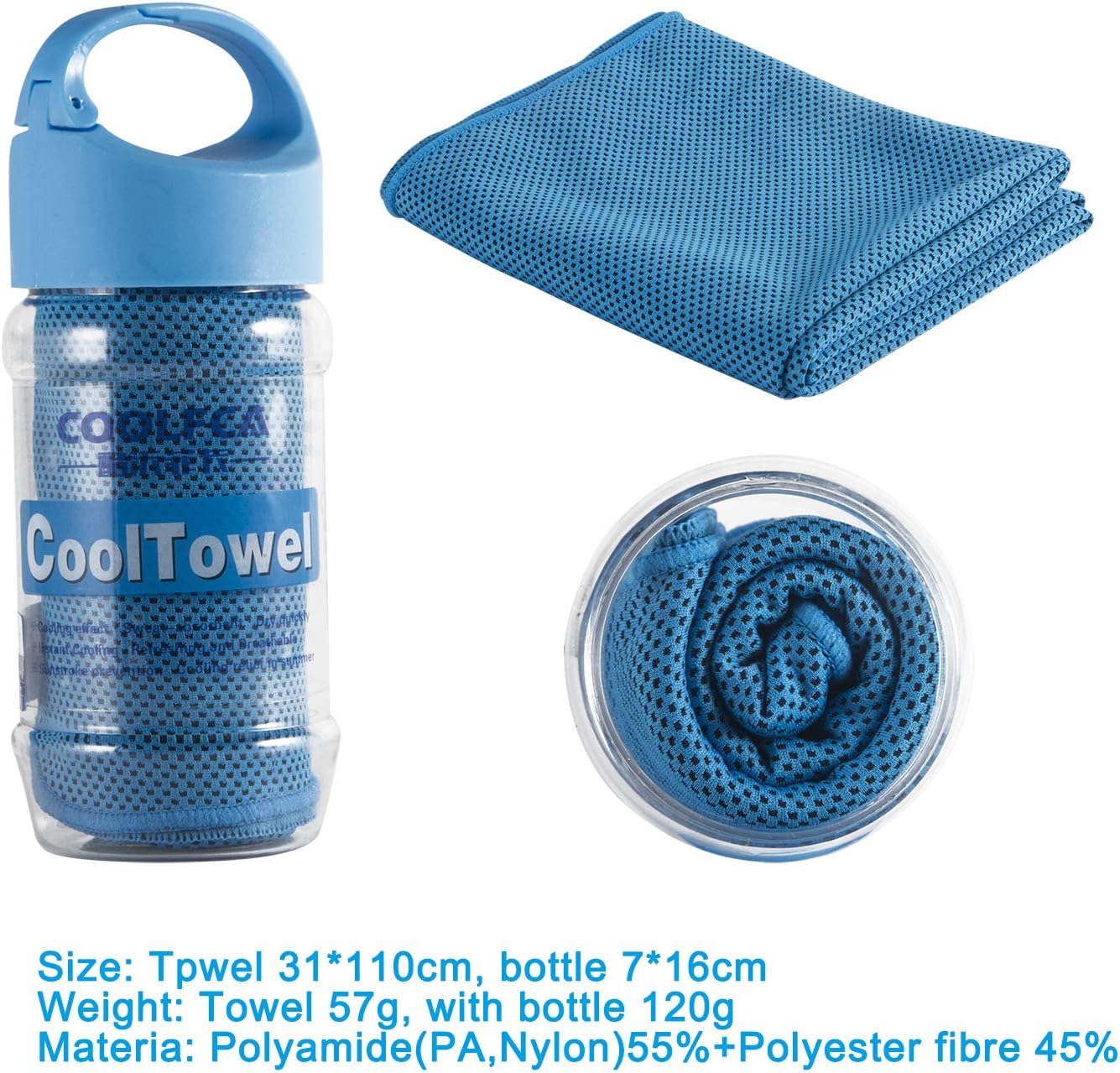 Carryme Cooling Towel Ice Cold Scarf Towel Cool Relief Sweat-Absorbent Mesh Chill Pad