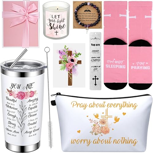 Miniatura 6 de Uiifan 11 piezas de regalos cristianos para mujeres, regalos religiosos inspiradores de fe rosa inspirador regalo espiritual de cumpleaños bíblico