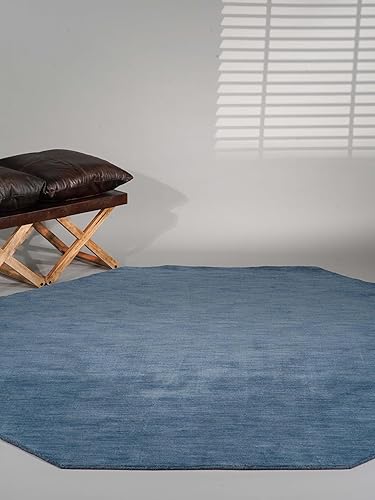 Miniatura 33 de Rugsotic Carpets Alfombra de Área Gabbeh de Lana Anudada a Mano 8'x10' Marrón Sólido L00111 Marrón,Verde,Beige,Azul / Patchwork,Camel,Carbón