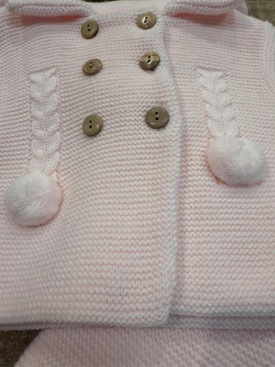 Baby Knit Outfit 2-Piece Set Jacket Footie Pants Boys Girls Warm Winter Infant Clothes - Made in Spain