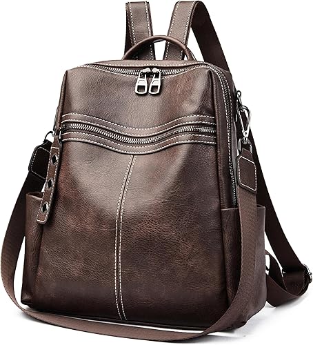 Miniatura 2 de Bolso tipo mochila para mujer, de cuero auténtico, de moda, de hombro convertible, bolsa de viaje, mochila para mujer, S, Mochilas Daypack