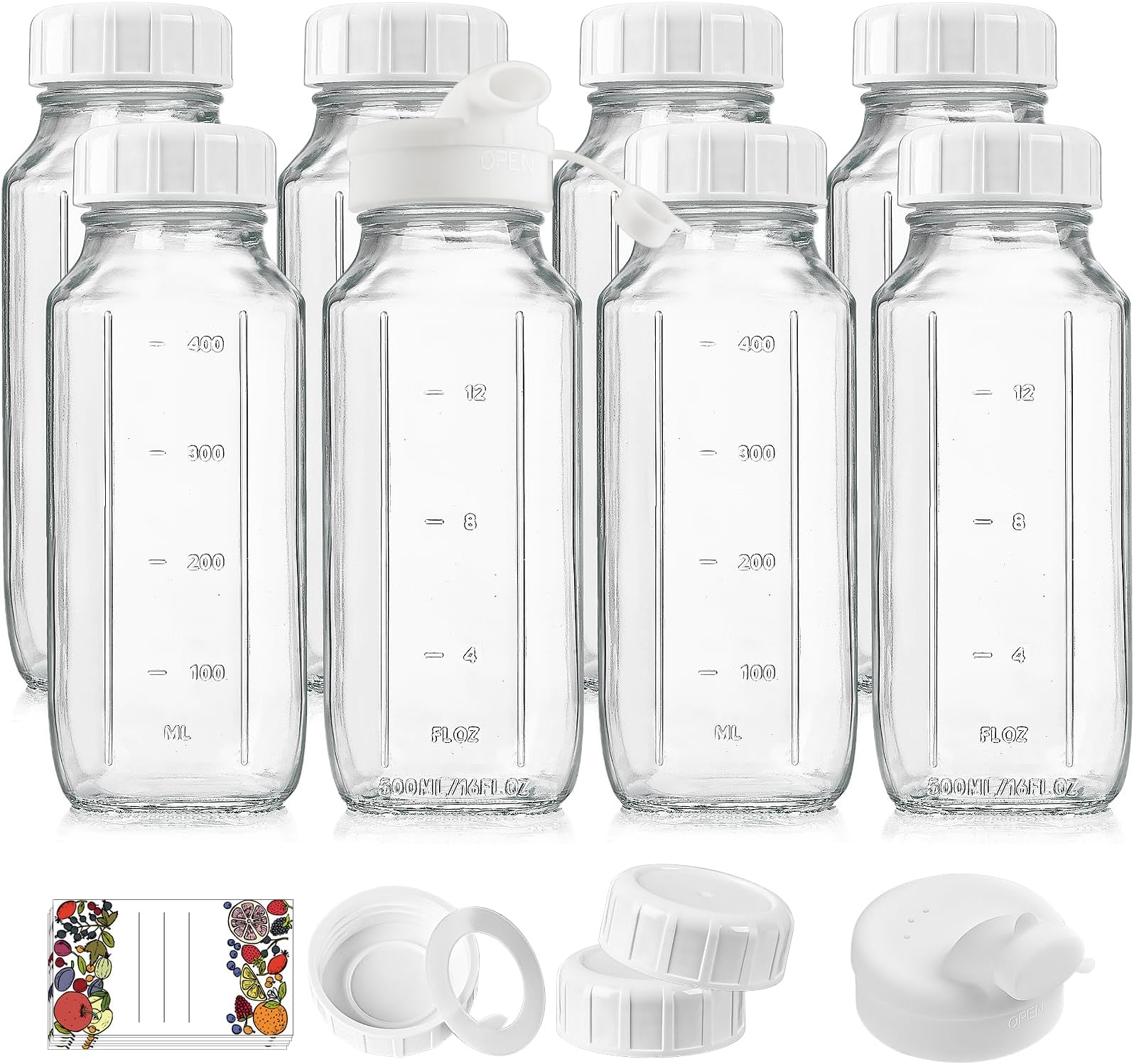 Syntic 8 Pack Glass Drinking Jars