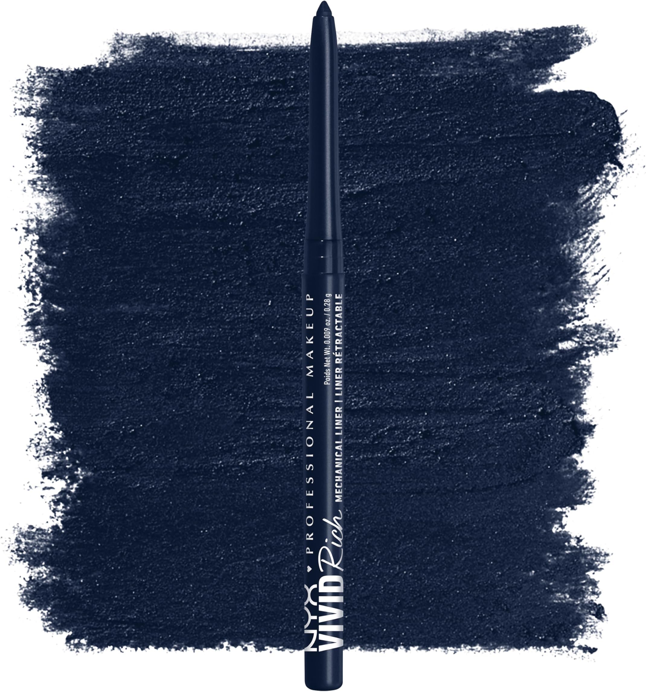 NYX PROFESSIONAL MAKEUP Mechanical Eye Pencil, Vivid Rich Mechanical, Creamy Retractable Eyeliner - Sapphire Bling, Deep Blue Eyeliner