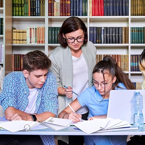 Miniatura 9 de 500 tarjetas de índice con anillos, suministros de estudio, tarjetas flash forradas perforadas con agujeros a rayas de un solo agujero con anillos