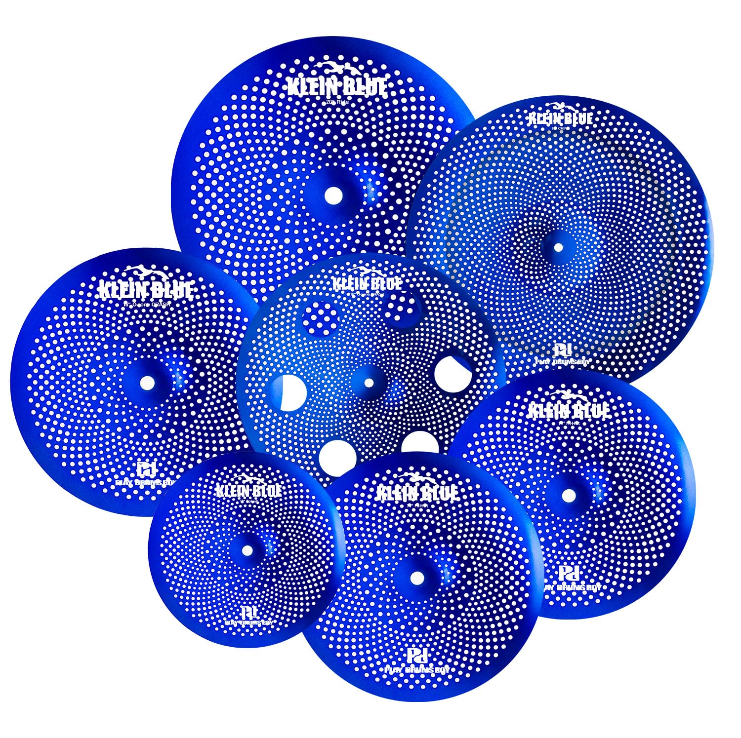 Amazon.com: PLADRUBO 7-Piece Low-Volume Silent Cymbal Set – Blue