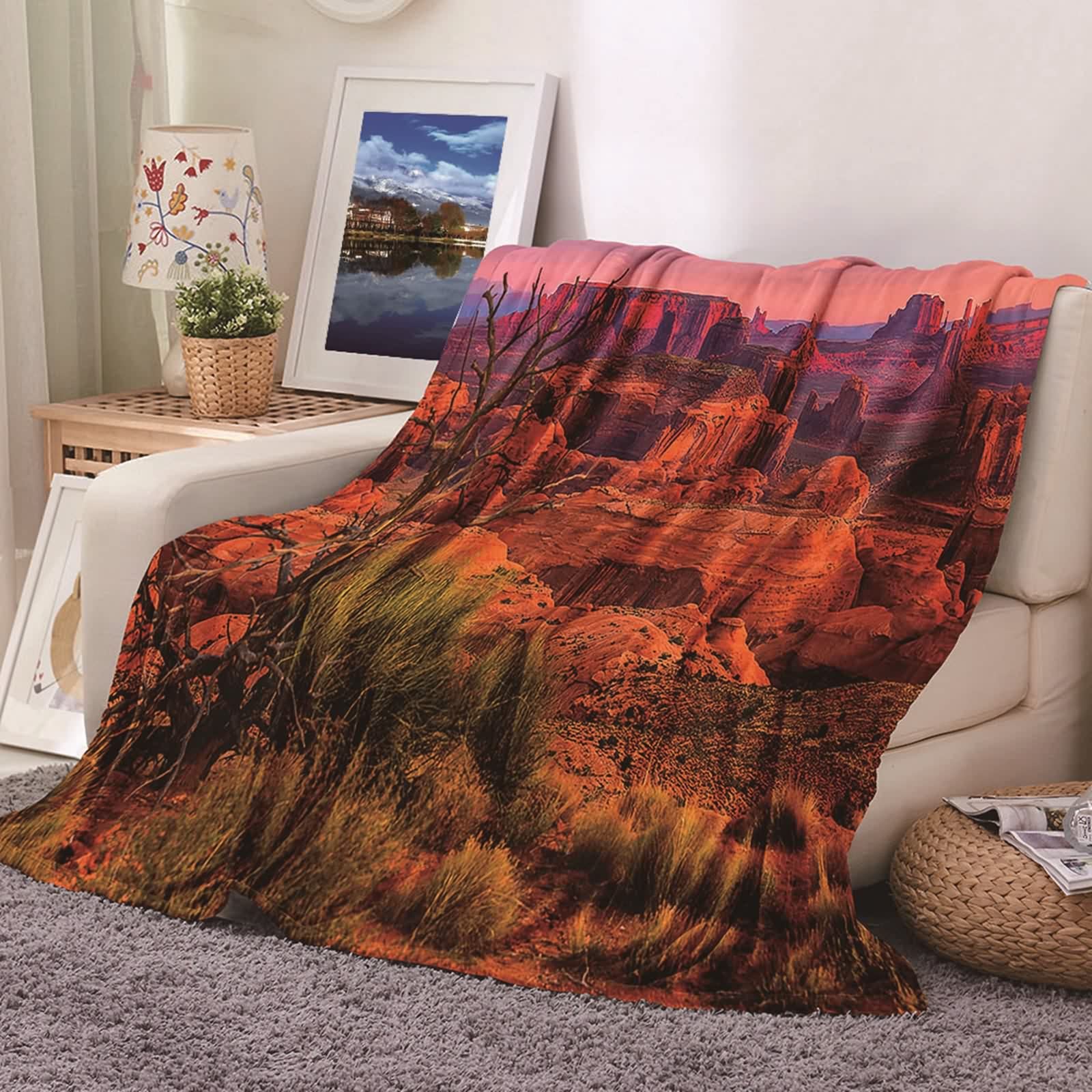Plaid polaire flannel 180x240 grande couverture chaude de lit