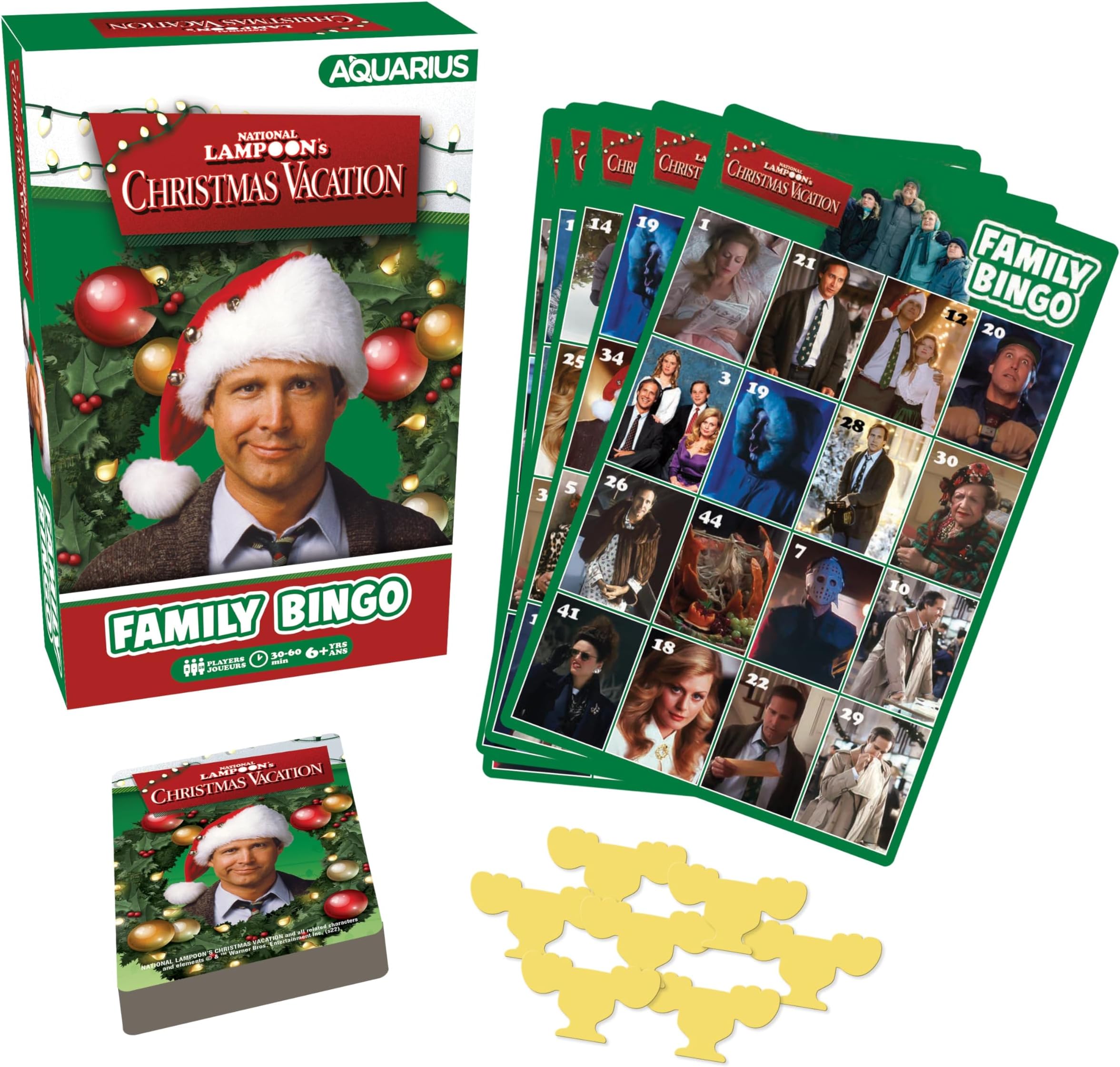 Aquarius Christmas Vacation Family Bingo Game - Fun Family Party Game for Kids, Teens & Adults - Entertaining Game Night Gift - Officially Licensed Merchandise