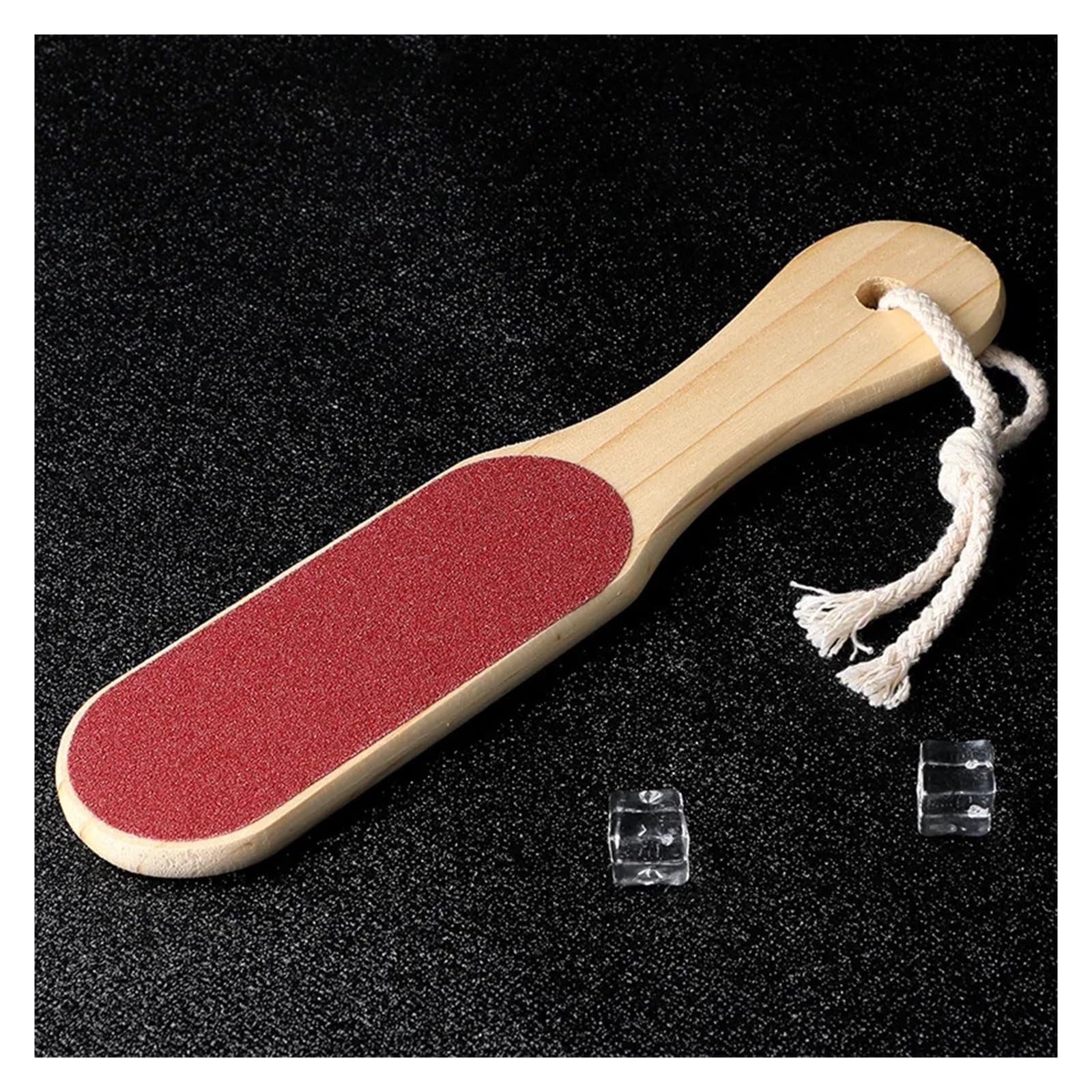 1pc Bimsstein Holz Griff Doppelseitige Fuß Bord Datei Abgestorbene Haut Schwielen Grinder Pediküre Werkzeug Reiben(Small)