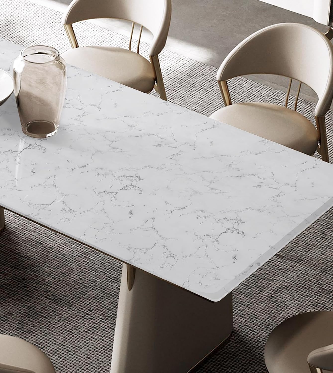 Timeet Marble Peel and Stick Wallpaper Countertop Contact Paper Removable Self Adhesive Wall Paper for Cabinet Furniture Kitchen (15.7" x 393.7")