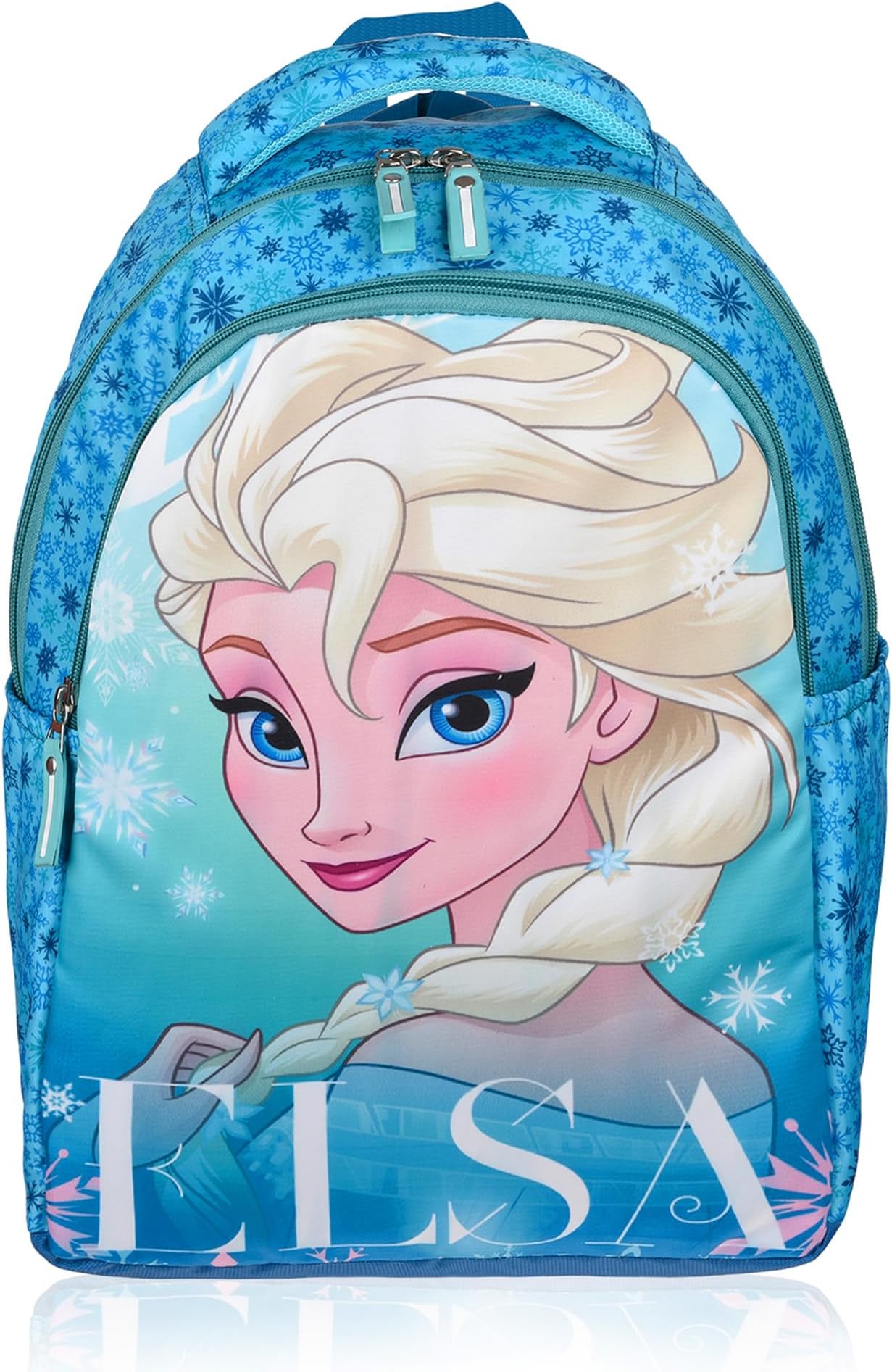 Disney Elsa Backpack | 18L School Backpack for Kids & College Students | 3 Compartment Spacious School Bag | Green