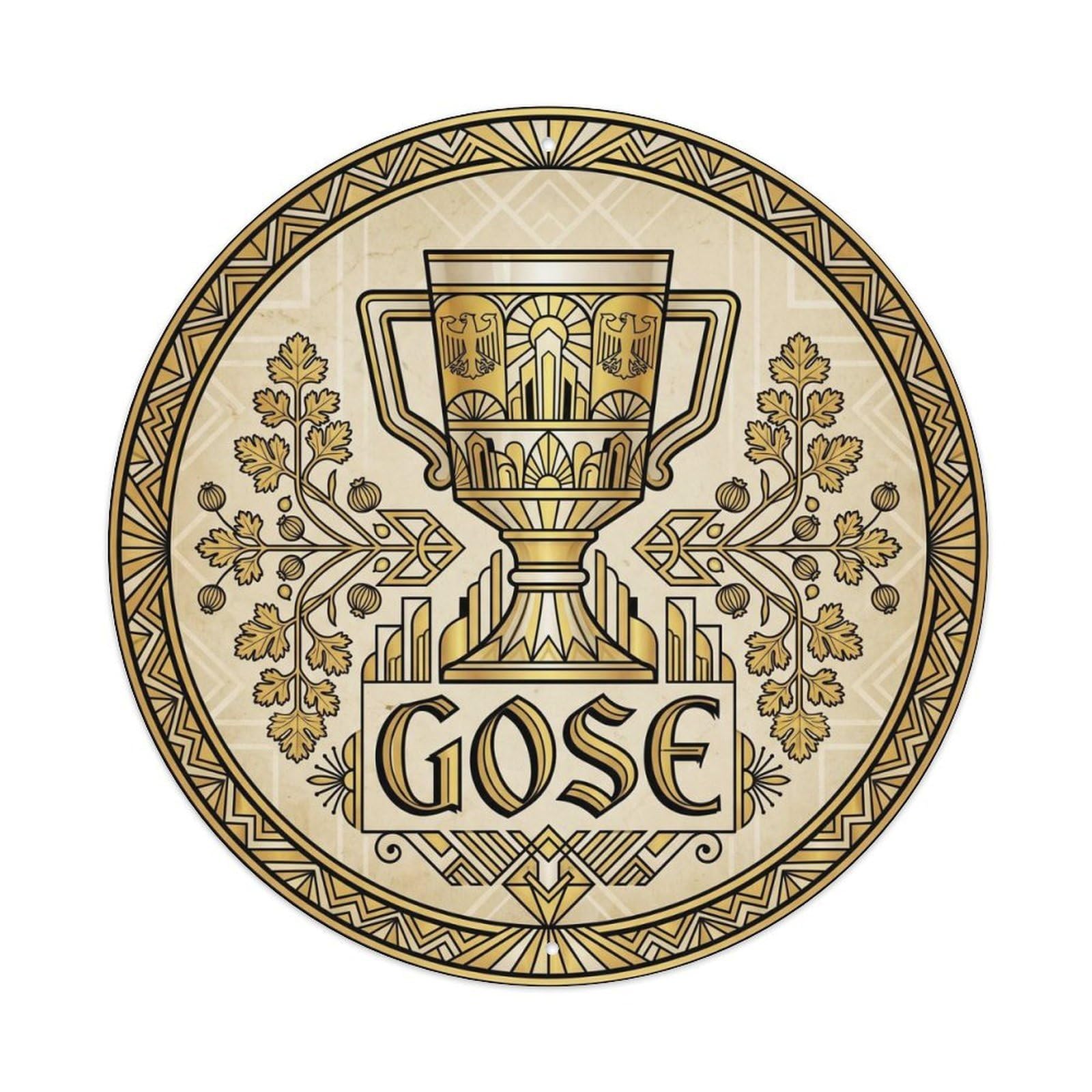 Gose Sour Beer Old School Brewery Culture Festival Brew Metal Tin Sign