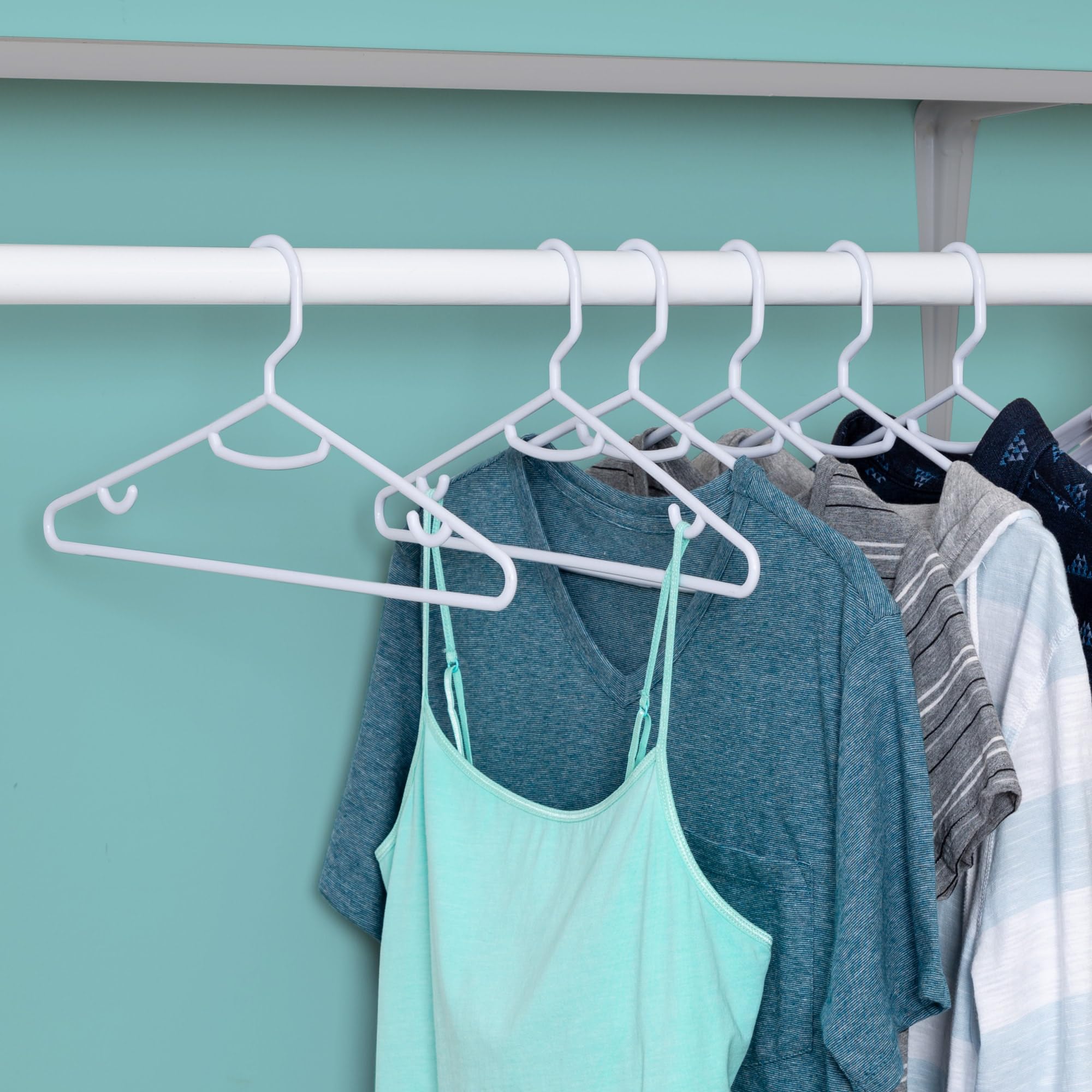 Amazon.com: Honey-Can-Do HNG-01523 White Plastic Hangers 15-ct