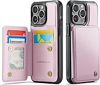 Vista 18 de Vinich Funda tipo cartera para iPhone 11 con soporte para tarjetas, bloqueo RFID, ranuras de crédito, función atril, a prueba de golpes, para Negro
