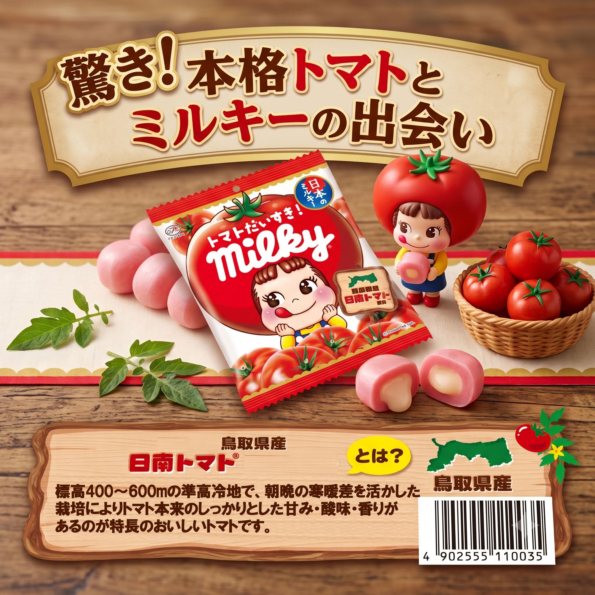Amazon.co.jp: 不二家 トマトだいすき！ミルキー袋 62g×6袋 : 食品