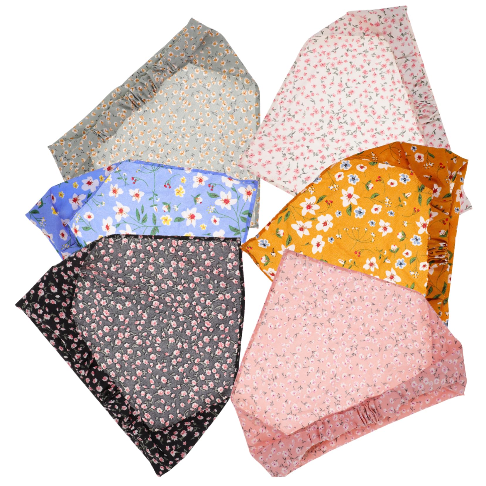 FRCOLOR 30 Pz Foulard Floreale Con Fascia Elastica Foulard Da Stoffa Floreale Sottile 6 Pezzi Sciarpa Floreale Truccare La Fascia Fasce Da Fascia Per Trucco Tessuto
