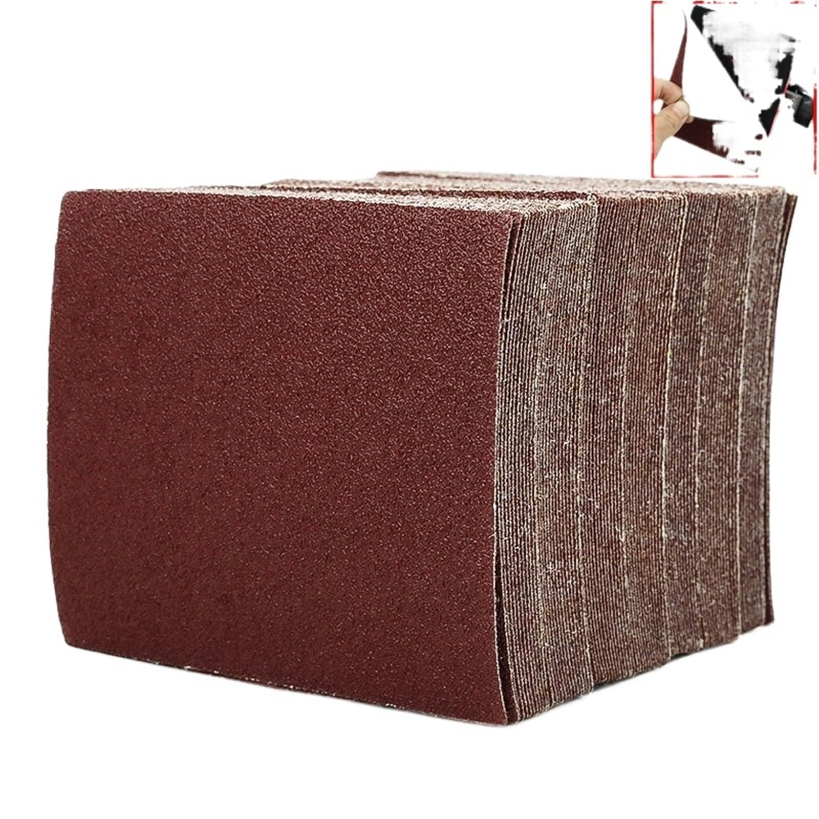 20 piezas de papel abrasivo de 110 x 100 mm de lijado de 110 x 100 mm, arena de flocado para pulidora neumática de carpintería. Grano 60-1000 (1 disco de molienda)