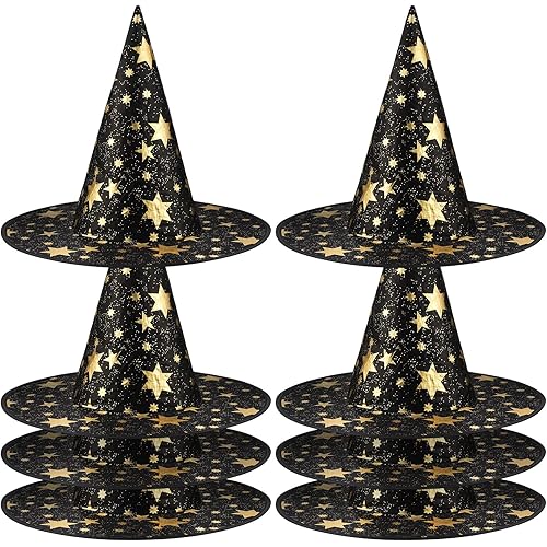 8 Pieces Halloween Witch Hat Witch Costume Accessory for Halloween Christmas Party