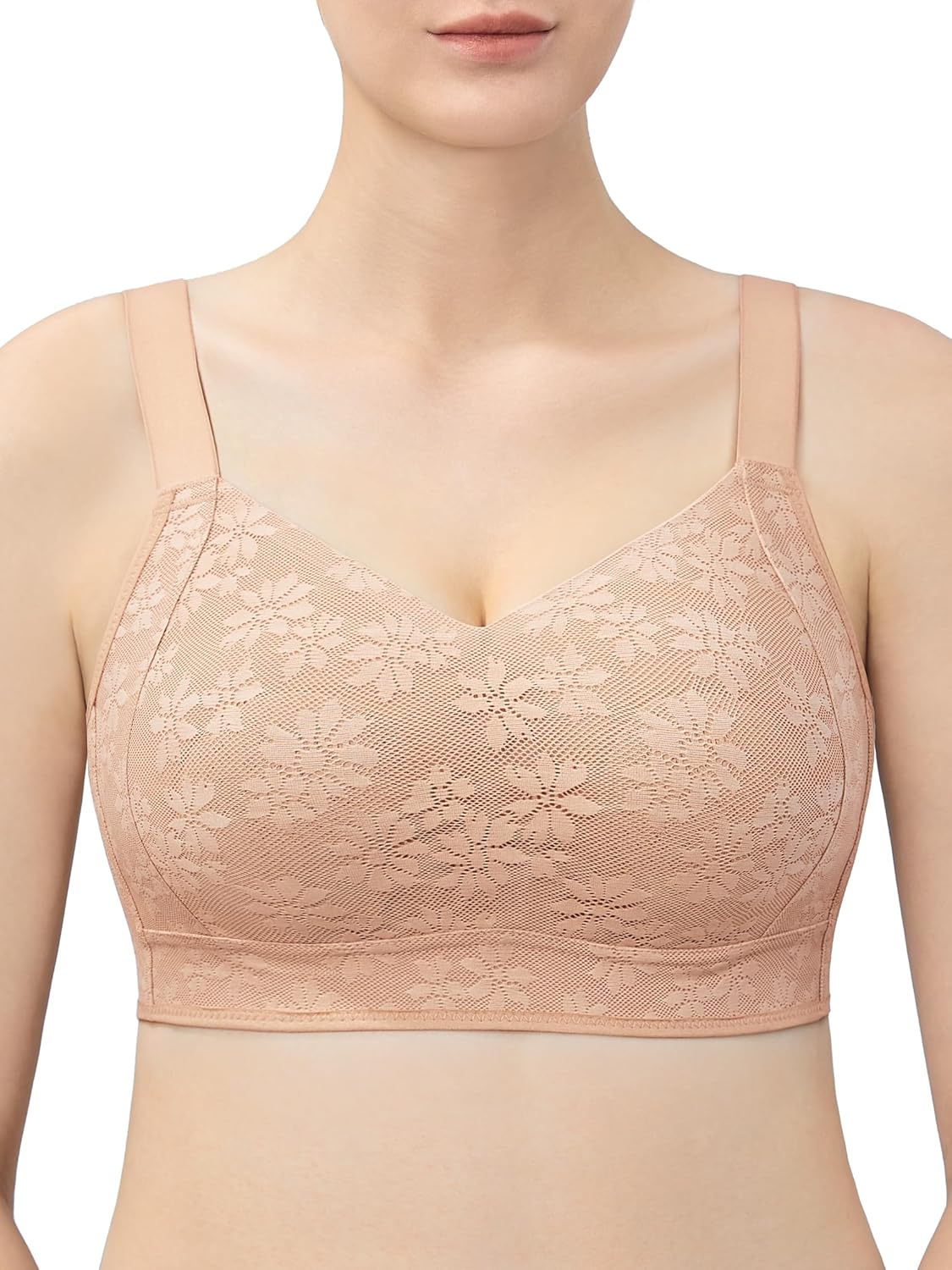Wireless Bras for Women,Womens Bras Full Coverage No Underwire Everyday Bras Comfortable Minimizer Bra