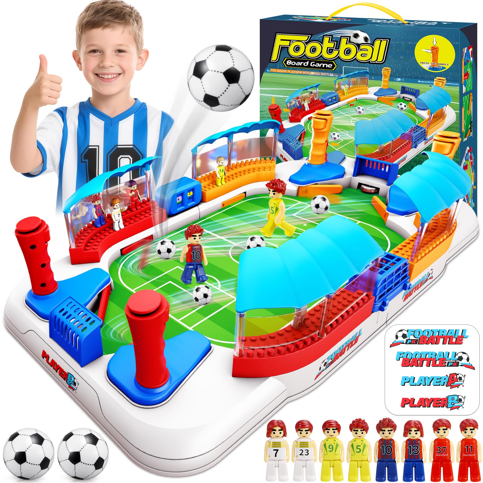 Dromlag Football Gifts for Boys, 9-12 Year Old Boy Gifts Pinball Machine Mini Football Table Games for Boys Toys Age 5 6 7 8 9 10 11 12 Presents for Teenage Birthday