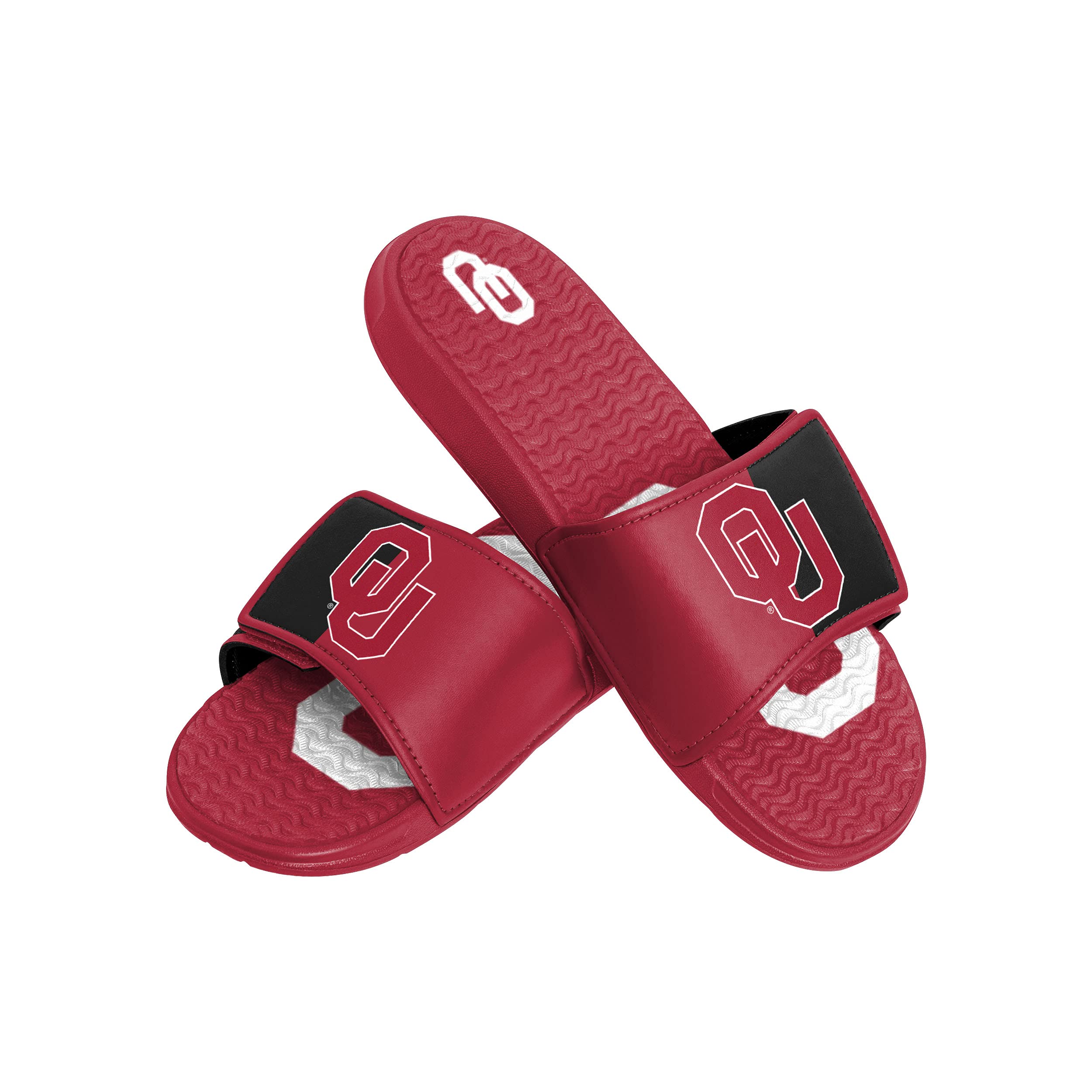 FOCO Oklahoma Sooners NCAA Mens Colorblock Big Logo Gel Slide - XL
