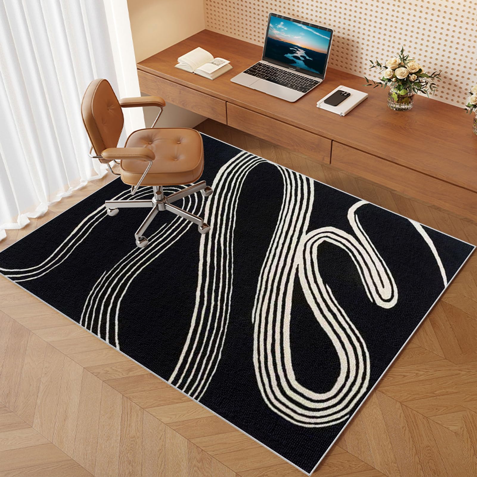 Bodenschutzmatte Bürostuhl Verschiedene Größen Bürostuhl Unterlage geeignet für Parkett Laminat Teppich Fliesen Hartböden Rechteckig Non Slip Gaming Schreibtischstuhl Schutz Matte 180 x 200 cm