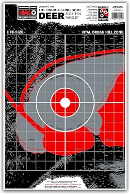 Halo Life Size Deer Kill Zone - Reactive Splatter Gun Hunting Shooting Targets 12.5 x 19 Inches (20 Pack)