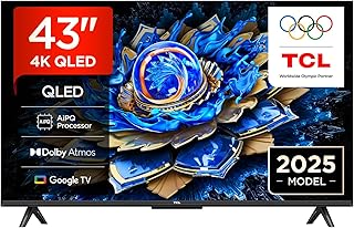 TCL 43T69C 43″ QLED 60HZ 4K HDR, Google TV, Smart TV(Dolby Vision & Atmos, Game Master, Motion Clarity, Compatible with Go…