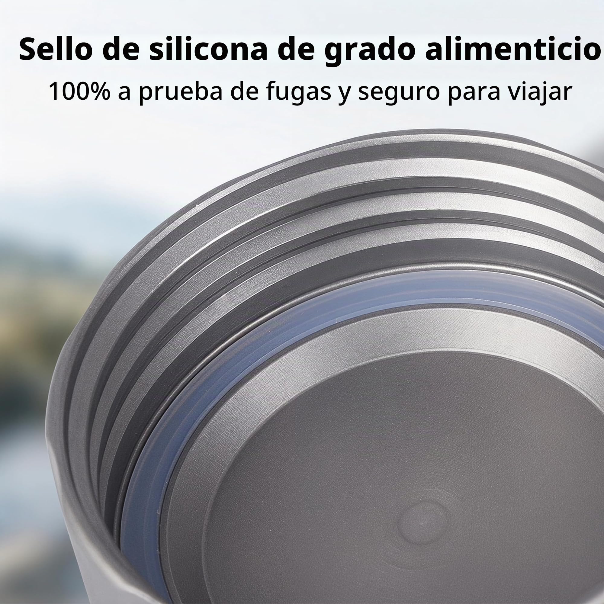 iBasingo 1050 ML Titanio Botella de agua al aire libre impermeable boca ancha deporte botella potable camping té café cafetera hervidor para senderismo escalada Ti1591I