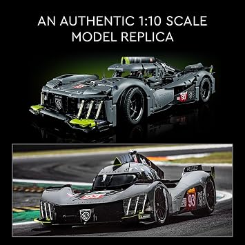 LEGO Technic PEUGEOT 9X8 24H Le Mans Hybrid Hypercar, Iconic Racing Car Model Kit For Adults to Build, 1:10 Scale, Collectible Advanced Motorsport Set, Gift for Men, Women, Him or Her 42156