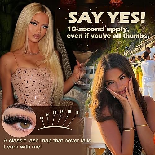 Miniatura 7 de Focipeysa Lash Extension Kit Thick Eyelash Extension Kit 10-18mm Fluff Volume Lash Clusters 200D Individual Eyelashes Kit with Lashes Bond, Lashes